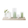 Plank met theelichthouders - 45x14x23 cm