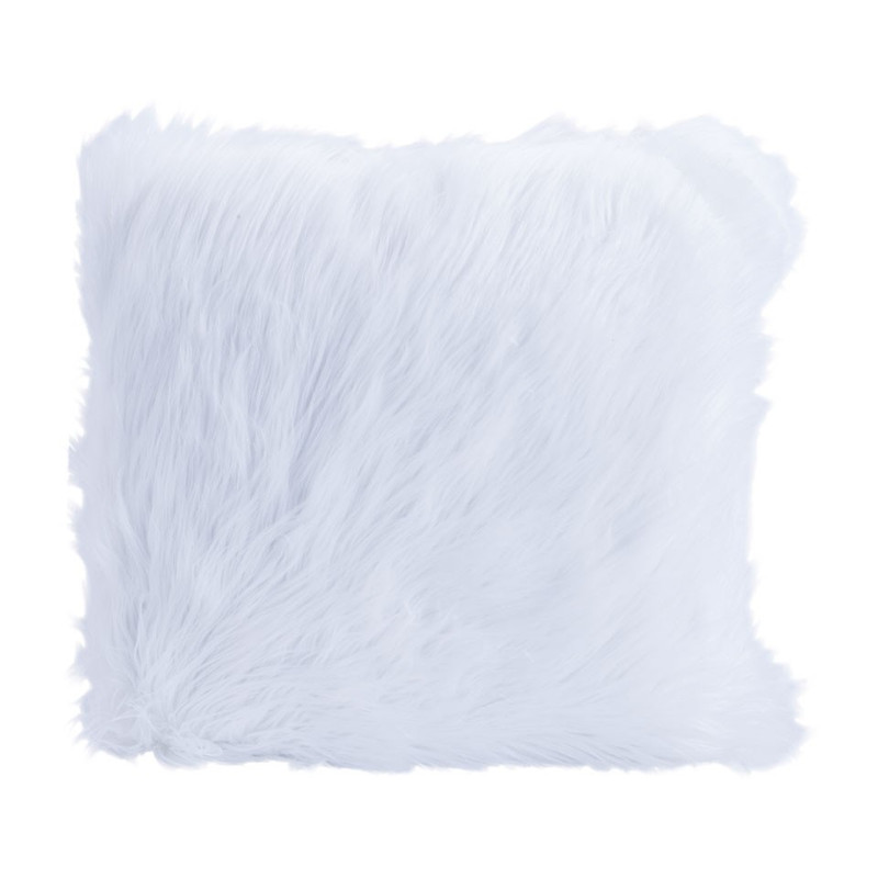 Sierkussen witte vacht - 45x45 cm