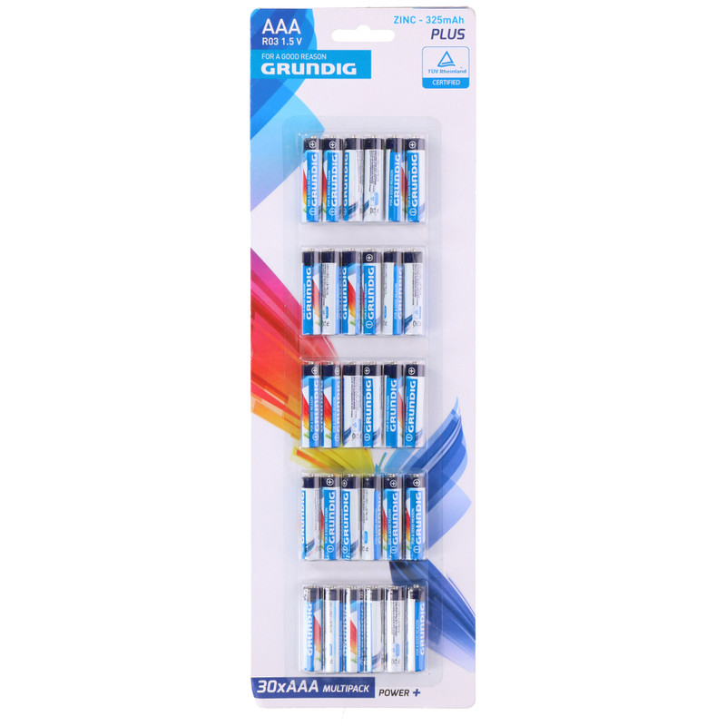 Grundig AAA batterijen - set van 30