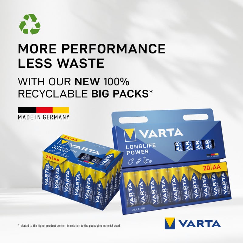 Varta longlife power AA batterijen - set van 4