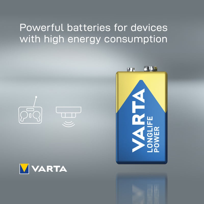 Varta longlife power 9V batterij