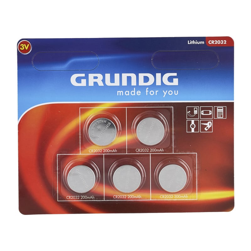 Grundig batterijen CR2032 - 5-pack