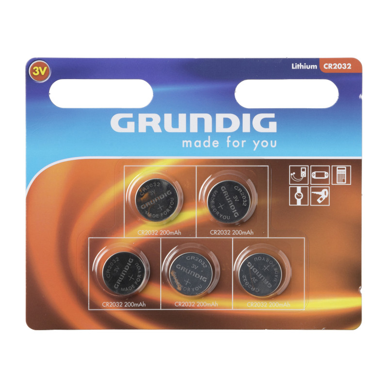 Grunding knoopcel batterijen CR2032- set van 5