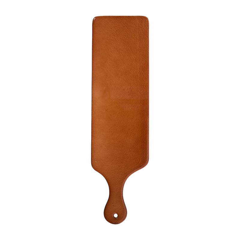 Serveerplank glas - bruin - 43x12 cm