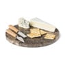 Borrelplank marmer rond - bruin - ø28x1.5 cm