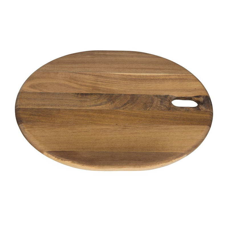Snijplank acacia rond - 33x31 cm 