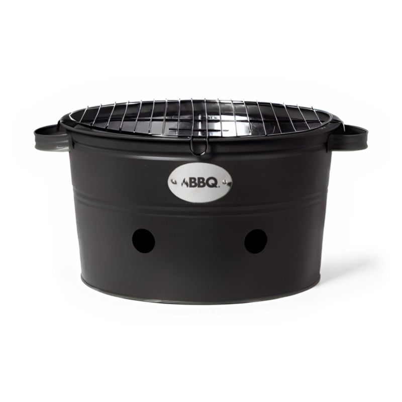 Barbecue teil - zwart - 33x33x28.5 cm