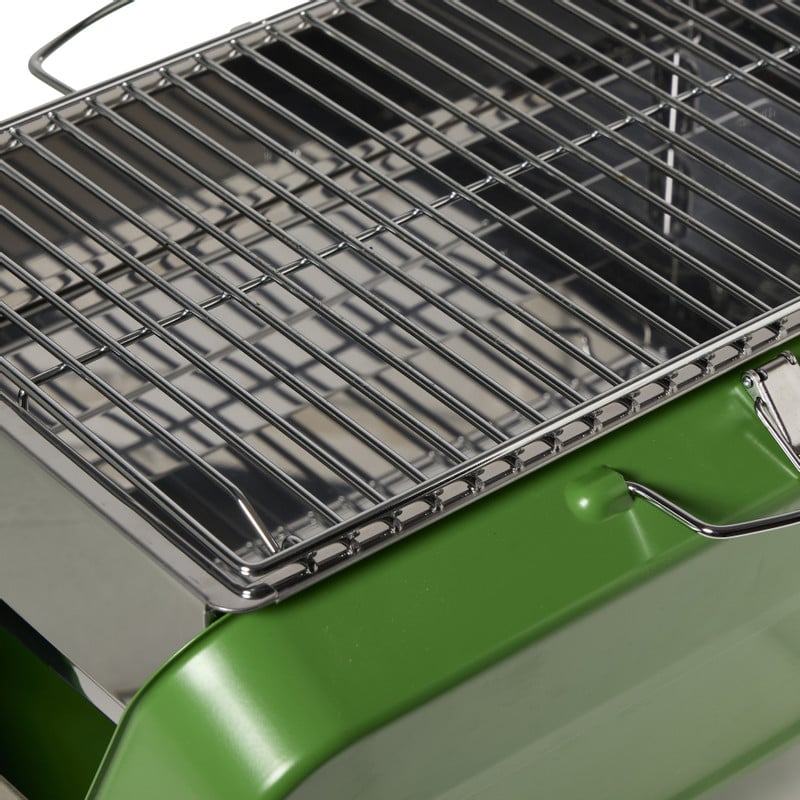 BBQ koffer inklapbaar - groen - 36.5x23 cm