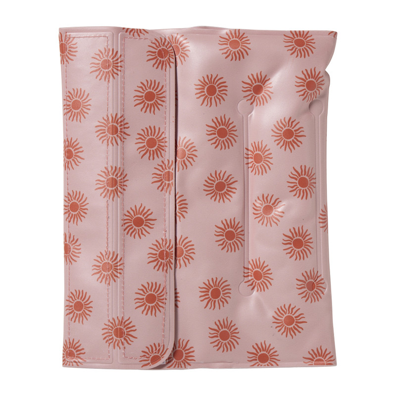 Fles koeler zonnetjes - oranje/roze - 34.5x17.5 cm