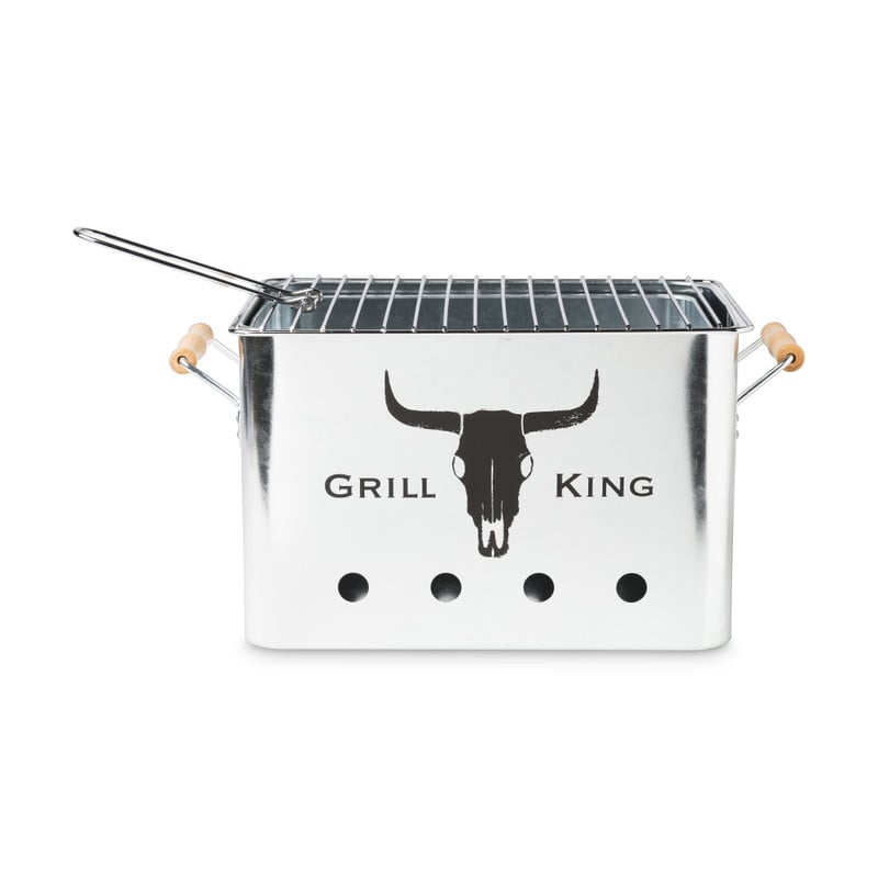 Bbq rechthoek - zink - 20x30 cm