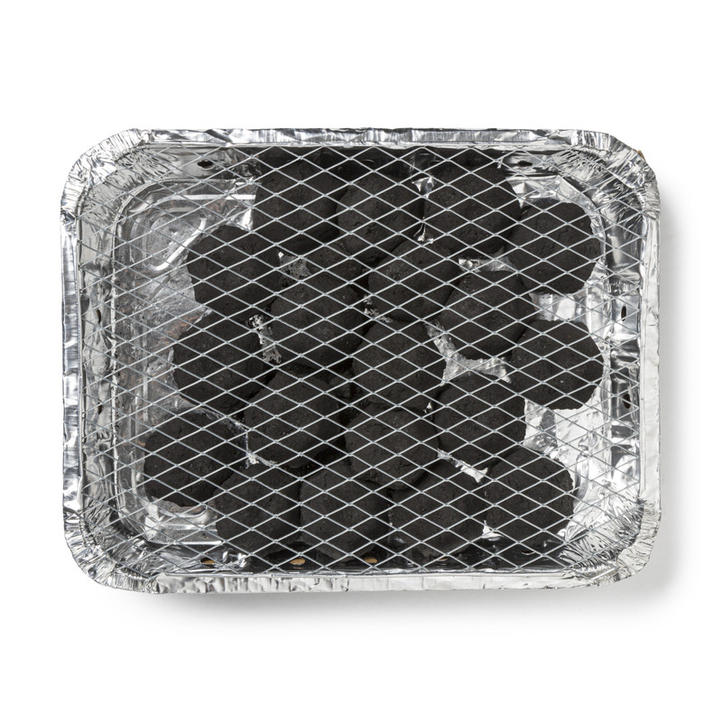 Wegwerp BBQ met kolen - 30x24x5 cm