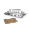 Bereidingsbak aluminium - 22x15.5x4.5 cm - set van 5