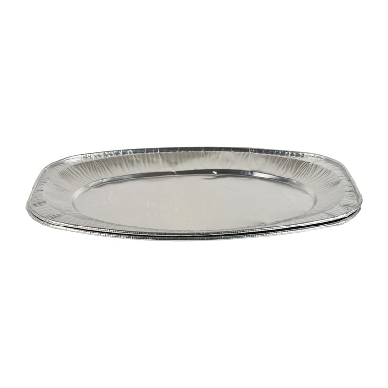 Serveerschalen zilver - set van 2 - 43x29x3 cm