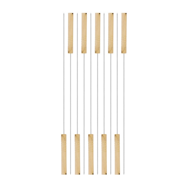 10 BBQ spiezen - metaal - 48 cm