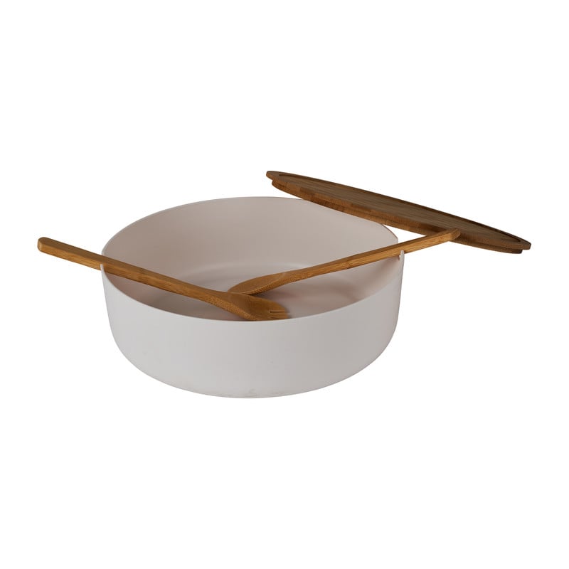 Saladeschaal XL met bestek - ⌀ 30 cm
