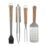 BBQ kwast - RVS, hout en siliconen - 31.5 cm