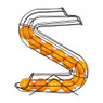 Sinaasappelrek - metaal - 40x11x47.5 cm