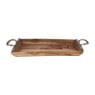 Dienblad met metalen handvatten -  60x30x8 cm