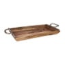 Dienblad met metalen handvatten -  60x30x8 cm