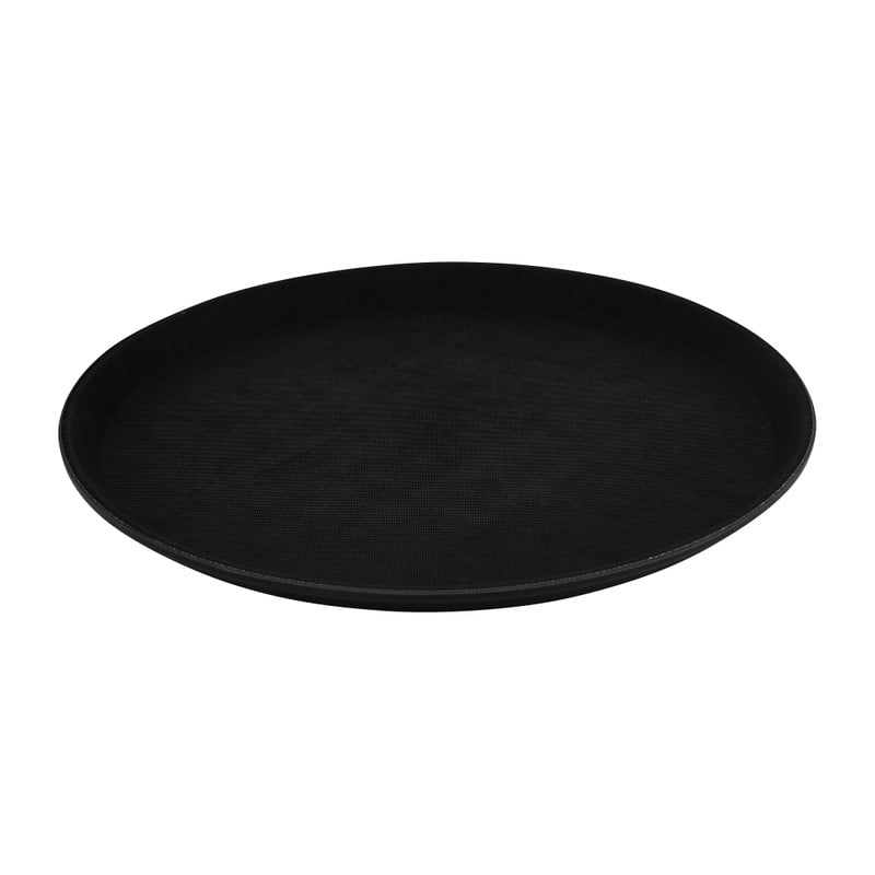 Dienblad rond - zwart - 35x35x2 cm