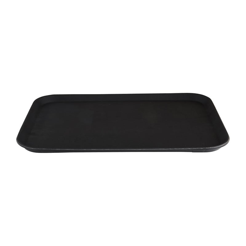 Dienblad rechthoekig - zwart - 56x40.5x2 cm