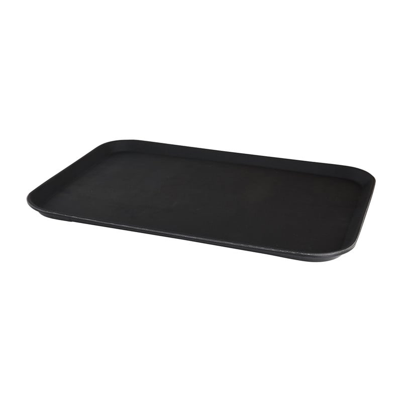 Dienblad rechthoekig - zwart - 56x40.5x2 cm
