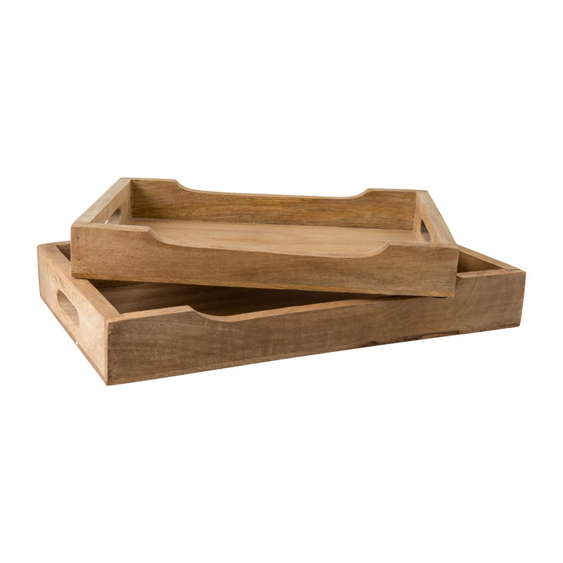 Dienblad groot - mangohout - 45x30 cm