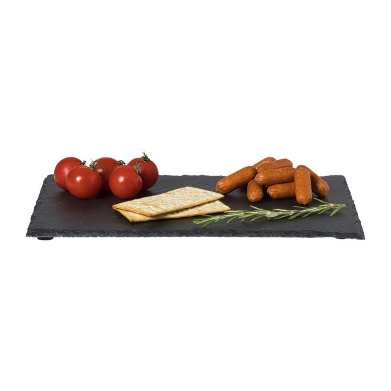 Serveerplateau leisteen rechthoekig - grijs - 30x20 cm
