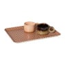 Dienblad streep - roze/bruin - 2.2x40x29 cm