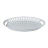 Dienblad metaal - wit - 42x33,5x4,5 cm