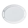 Dienblad metaal - wit - 42x33,5x4,5 cm