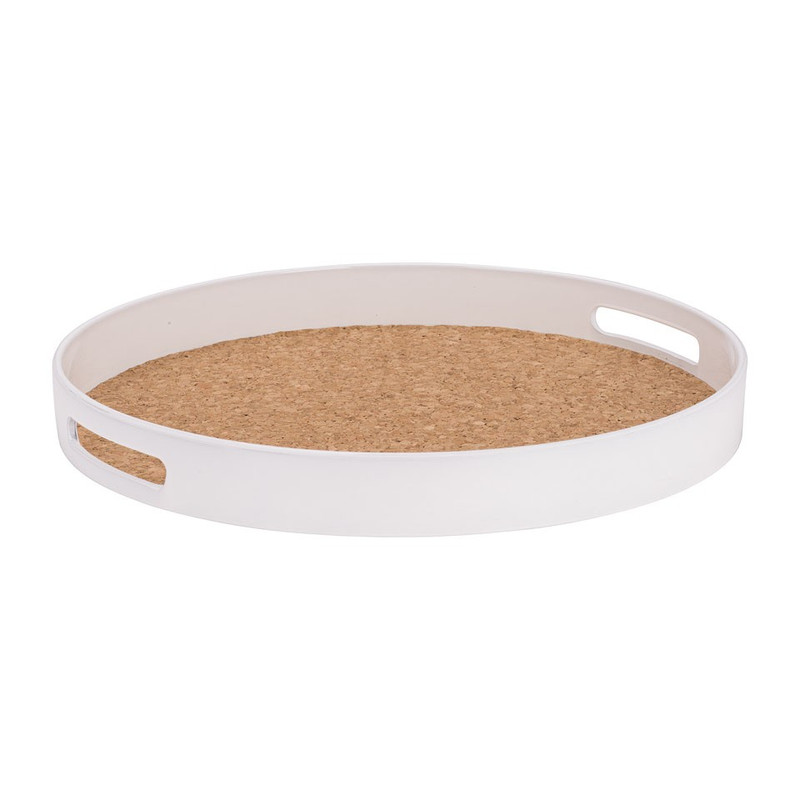 Dienblad rond kurk - 37 cm