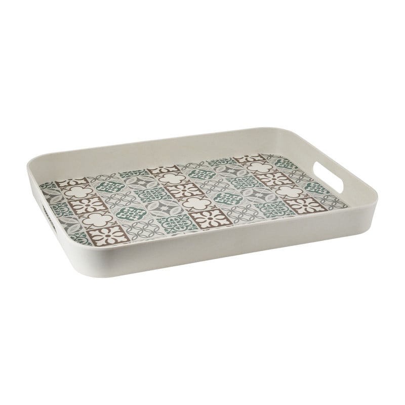 Dienblad met print - diverse kleuren - 41x31x4,5 cm