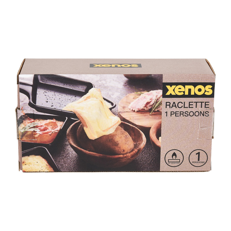 Raclette 1 persoons - zwart - metaal
