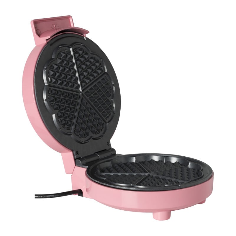 Wafelijzer hart - roze - ø19 cm
