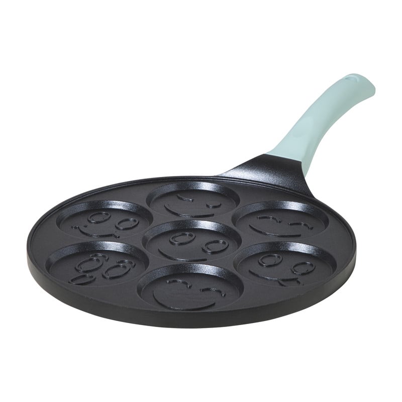 Pannenkoekenpan smileys - zwart/groen - ø26 cm