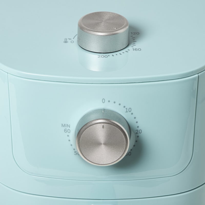 Mini airfryer - blauw - 1.8 liter - 1400 watt