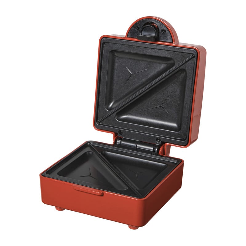 Mini tosti ijzer - rood - 520 watt