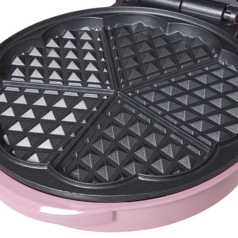 Wafelmaker - roze - 1000 watt