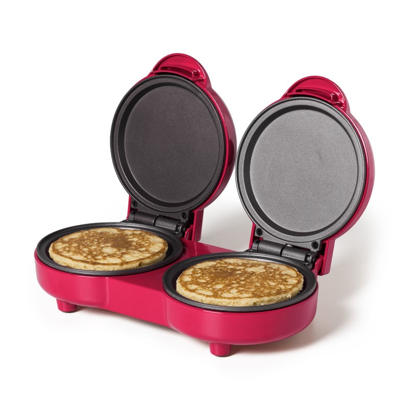Dubbele pannenkoekenmaker - rood - 1100 watt