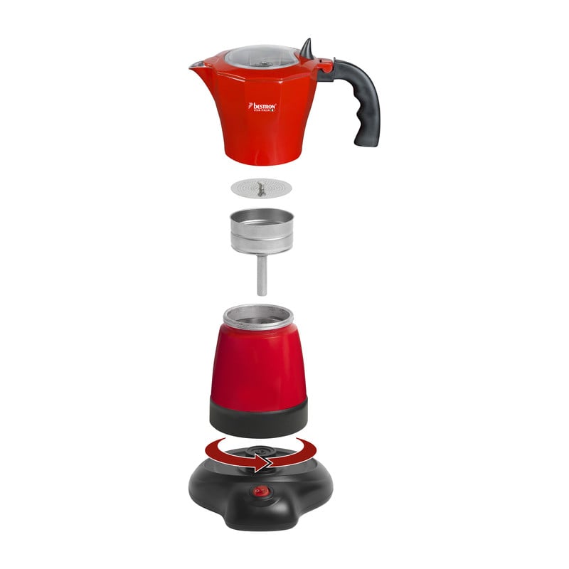 Espressomaker elektrisch - rood
