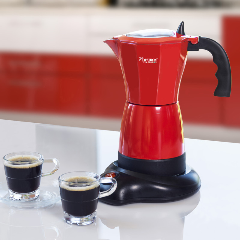 Espressomaker elektrisch - rood