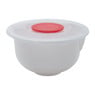 Beslagkom met deksel - 24 cm - wit