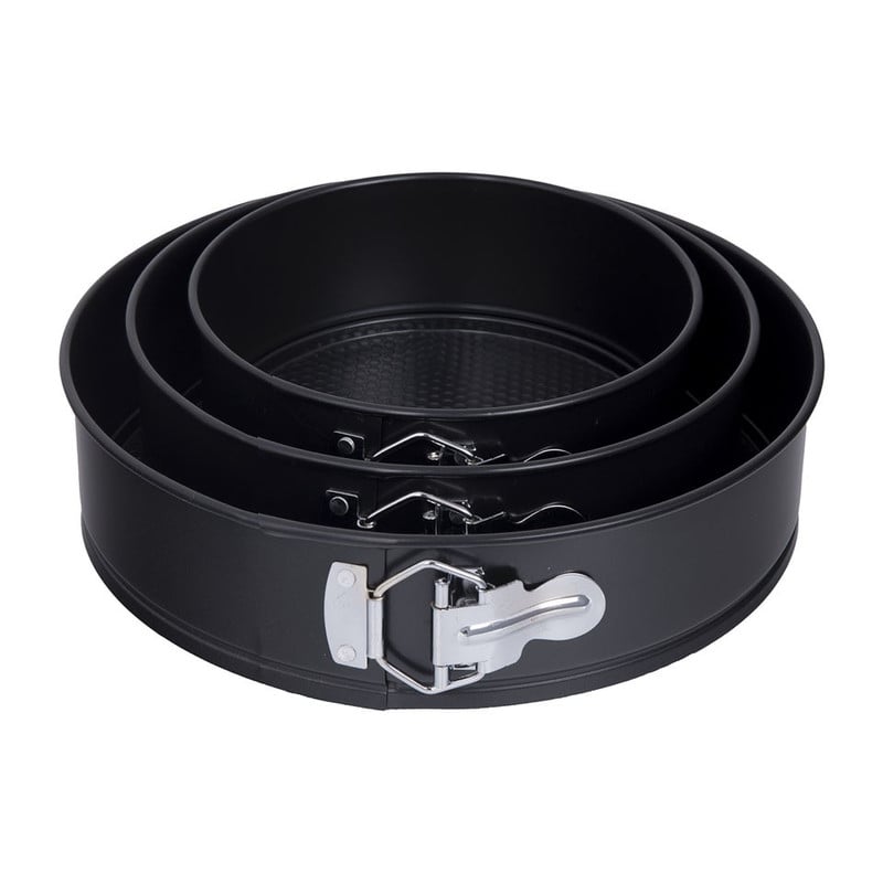 Springvorm metaal - rond - set van 3