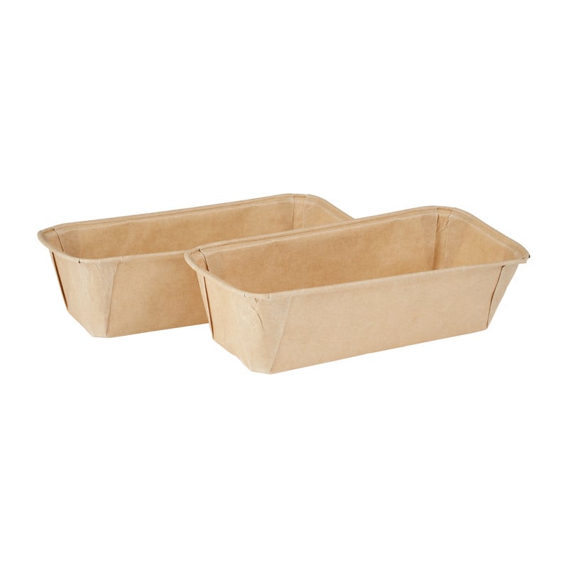 Kartonnen bakvorm - 2 stuks - 23,3x10,7x6,5 cm