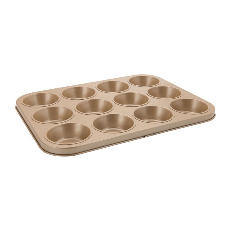 Muffinvorm - champagnegoud - 12 cups