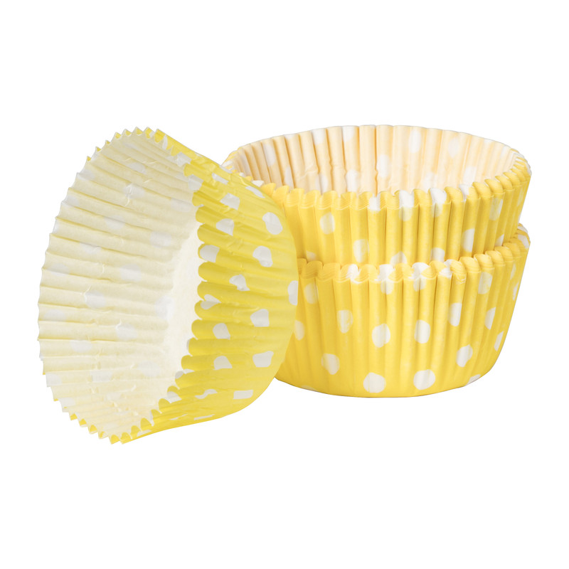 Cakevormpjes - geel - 60 stuks