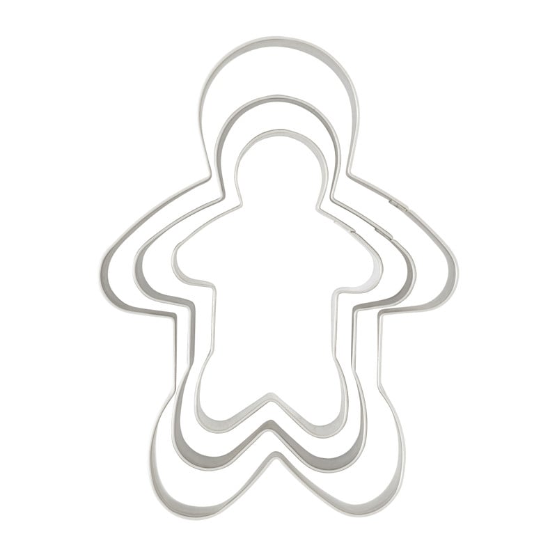 Uitsteekvormpjes gingerbread man - set van 3