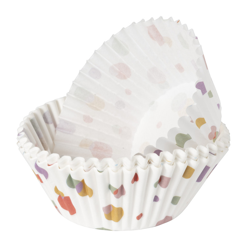 Papieren cupcake vormpjes dots - set van 24 - ø11 cm