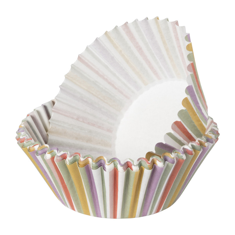 Papieren cupcake vormpjes stripes - set van 24 - ø11 cm